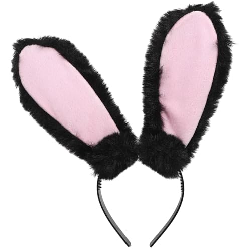 CLISPEED Plüsch Hasenohren Stirnband Cosplay Haarreif mit Bunny Ear Design für Ostern Karneval Party Damen Mädchen Kostüm Accessoire Niedliches Kaninchenohren Haarband von CLISPEED
