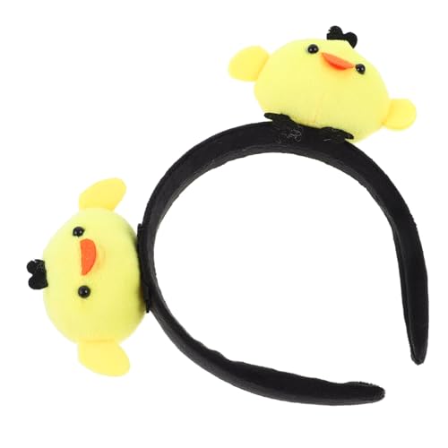CLISPEED Plüsch Huhn Stirnband Für Cosplay Party Kopfbedeckung Lustiges Tierhaar Accessoire Süße Foto Requisite Gefülltes Kleines Küken Haarband von CLISPEED