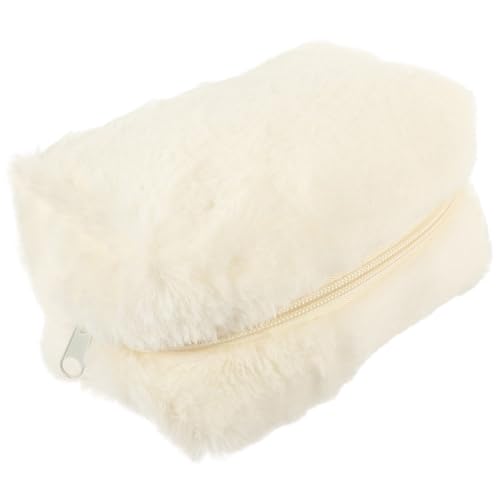 CLISPEED Plüsch Kosmetiktasche mit Reißverschluss Kompakte Multifunktionale Kultur Reise Toiletry Bag für Damen und Mädchen Weiches Material für Make up Handy Schlüssel und Alltag von CLISPEED