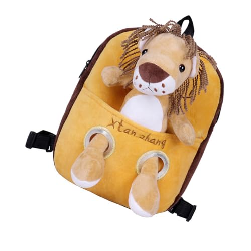 CLISPEED Plüsch-Rucksack Mit Anti-Verlust-Funktion Geschirr-Rucksack Für Junge Mädchen Kleinkinder Jungen Und Mädchen Cartoon-Tier-Design Bequemer Schulrucksack Für Täglichen Gebrauch von CLISPEED