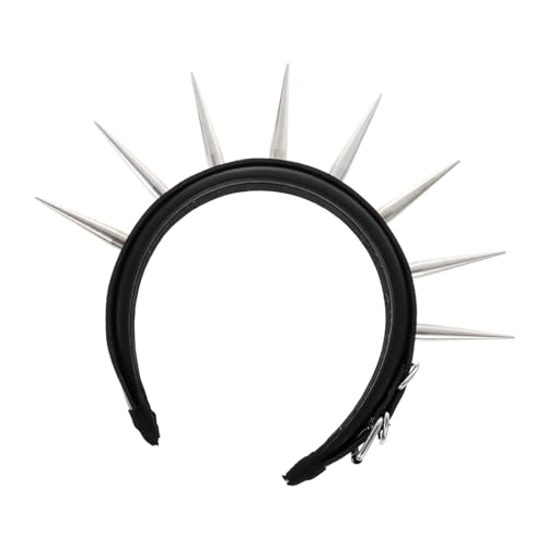 CLISPEED Punk Stirnband mit Metallnieten Leichter Bequemer Haarschmuck für Cosplay Partys Festival Kopfbedeckung für Damen und Herren Langlebiges Gothic Zubehör von CLISPEED