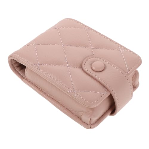CLISPEED Quilted Mini Makeup Bag mit Spiegel Damen Lippenstift Etui Leichte Kosmetiktasche für Reisen und Alltag Kompakte Clutch für Lippenstift und Kleine Essentials Praktische Reise von CLISPEED