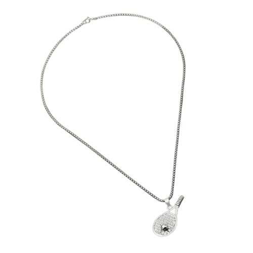 CLISPEED Racket Anhänger Halskette für Herren und Damen aus Kreativer Tennis Schläger Schmuck Langlebige Kette Modisches Accessoire für Alltag und Party von CLISPEED