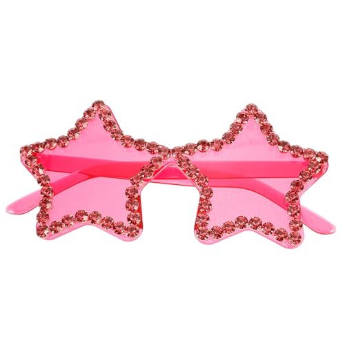 CLISPEED Randlose Sternförmige Sonnenbrille in Candy-farben Leichte Modische Party Cosplay-brille für Damen und Herren für Fotos Clubs und Trendbewusste Styles von CLISPEED
