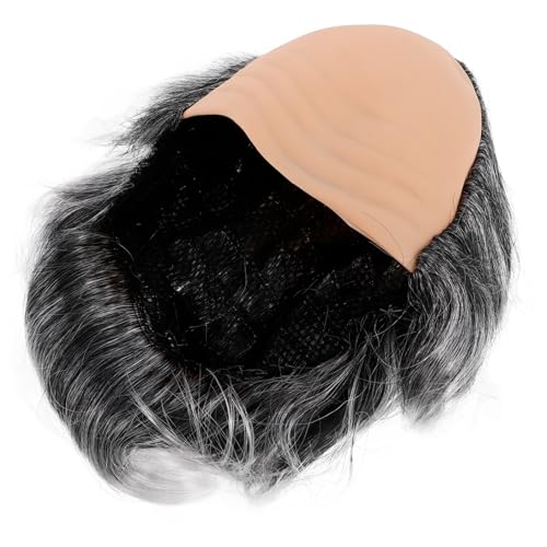 CLISPEED Realistische Lustige Glatzenkappe für Herren Weiße Halbglatze Bequeme für Halloween Kostümpartys Cosplay und Kinderauftritte von CLISPEED