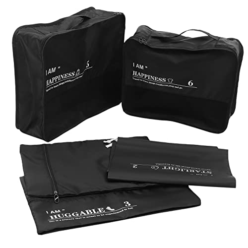 CLISPEED Reiseorganizer Taschen Für Kleidung Schuhe Und Kosmetik Faltbare Aufbewahrungstaschen Für Reisen Hochdichtes Material Schwarz Für Damen Und Herren von CLISPEED