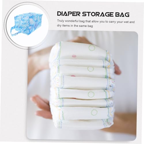 CLISPEED Reisetasche für Junge Mädchen Windeln Aufbewahrungsbeutel Tragbar und Leicht Vielseitiger Organizer für Nasse und Trockene Windeln Geeignet für Outdoor Camping und Ausflüge von CLISPEED