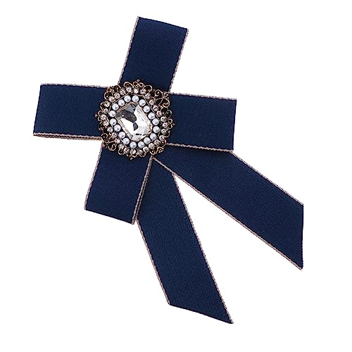 CLISPEED Retro Brosche Bowknot Anstecknadel Damen Vintage Stil Kleidungsaccessoire Eleganter Blusen Schmuck mit Strassverzierung in Blau Modisches Accessoire für Alltag und Büro CLISPEED Retro Brosche Bowknot Anstecknadel Damen Vintage Stil Kleidungsaccessoire Eleganter Blusen Schmuck mit Strassverzierung in Blau Modisches Accessoire für Alltag und Büro von CLISPEED