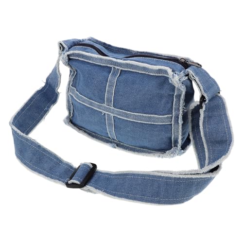 CLISPEED Retro Denim Mini Umhängetasche Damen Schultertasche Robust Kompakt Vielseitig für Alltag Shopping und Abendveranstaltungen von CLISPEED