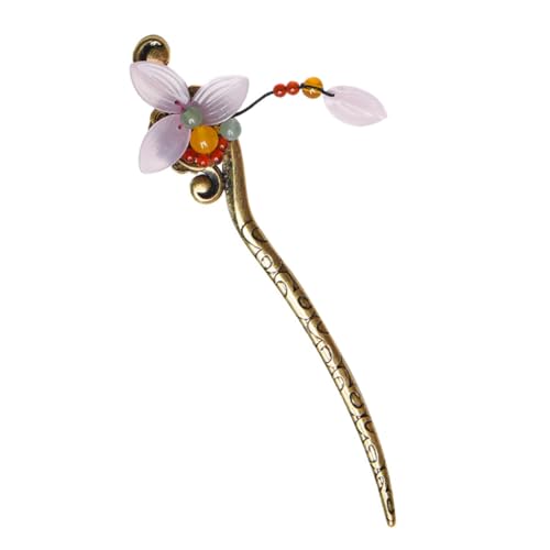CLISPEED Retro Haarnadel Chinesischer Stil mit Anhänger Leichter Haarschmuck für Mädchen Eleganter Haarstab zum Einfachen Fixieren von Dutts Dekoratives Hanfu Accessoire für Damen und von CLISPEED