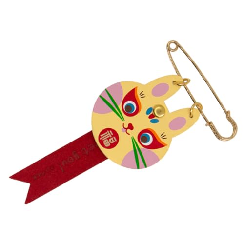 CLISPEED Retro Kaninchen Brosche Anstecknadel für Damen Vintage Stil Hasen Pin mit Sicherem Verschluss Modisches Accessoire für Kleidung Tasche Hut und Schal Niedlicher Chinesischer von CLISPEED