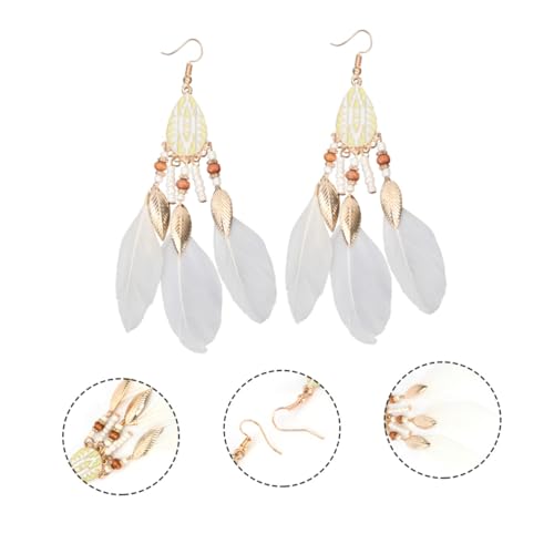 CLISPEED Retro Ohrhänger Damen Lange Europäische Ohrringe Vintage Ohrdekorationen mit Einzigartigem Design Leicht Langlebig für Partys und Besondere Anlässe von CLISPEED