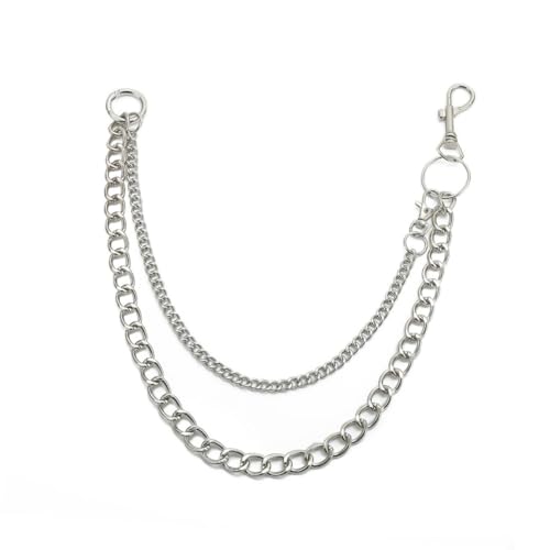 CLISPEED Retro Punk Metall Taillenkette für Jeans und Hosen Langlebige Hip Hop Body Chain mit Trendigem Design Verstellbar und Vielseitig für Damen und Herren als Schlüssel und von CLISPEED