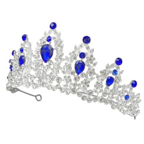 CLISPEED Rhinestone Brautkrone Haarschmuck für Damen Barocke Große Hochzeit Tiara Stabiles Material Glitzerndes Schmuckstück für Brautjungfern und Festliche Anlässe von CLISPEED