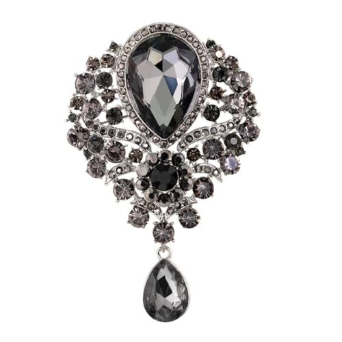 CLISPEED Rhinestone Brosche für Damen Funkelnde Anstecknadel für Kleidung Taschen Accessoires Dekoration für Partys und Besondere Anlässe Weiß von CLISPEED