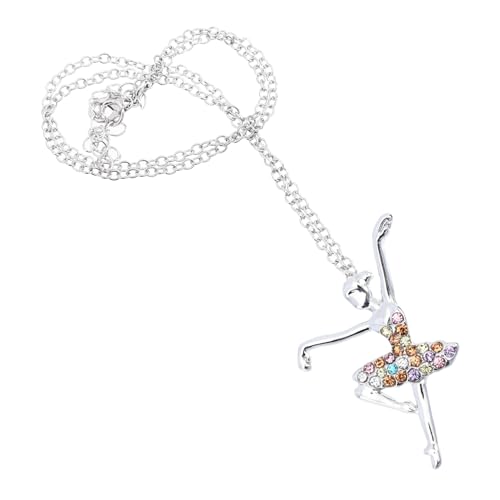 CLISPEED Rhinestone Choker Halskette Damen Schmuck Bunte Strass Tanzmädchen Anhänger Modeschmuck für Frauen zu Valentinstag Geburtstag Weihnachten von CLISPEED