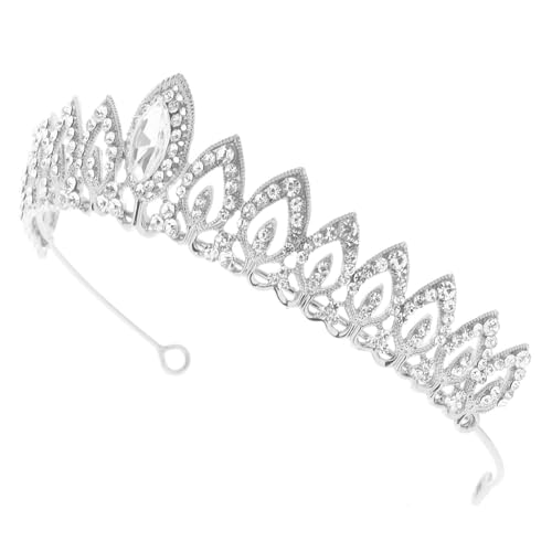 CLISPEED Rhinestone Crown für Frauen Bridal Tiara mit Funkelnden Kristallen Silbernes Diadem für Hochzeit Party Geburtstag und Auftritt Stabiles Haar Accessoire von CLISPEED