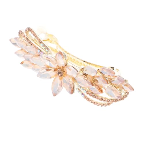 CLISPEED Rhinestone Haarclip Damen Spring haarklammer Großer Haargreifer für Dünnes Haar Eleganter Strass Haarschmuck Vielseitig für Hochzeit Geburtstag und Alltag von CLISPEED