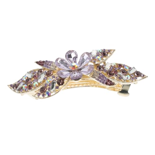 CLISPEED Rhinestone Haarklammer Blumen Design Funkelnde Haarspange Damen Haar Accessoire für Eleganter Haarklammer Frühling Clip Schmuck für Besondere Anlässe von CLISPEED