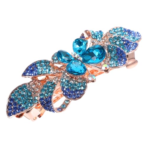 CLISPEED Rhinestone Haarklammer Schmetterling Metall Glitzer Haarschmuck Damen Große Barrette Für Dünnes Und Dickes Haar Eleganter Kopfschmuck Für Alltag Und Festliche Anlässe von CLISPEED
