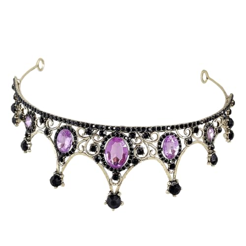 CLISPEED Rhinestone Krone Stirnband für Damen und Mädchen Stabile Geburtstags und Hochzeitskrone Funkelnde Braut Tiara für Faschingskostüme und Prinzessinnen Outfits von CLISPEED