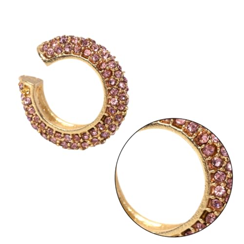 CLISPEED Rhinestone Ohrclip Damen C Förmig Legierung Ohrschmuck Modisch Dekorativ Schimmernd Elegant für Alltag Reise Schmuck von CLISPEED