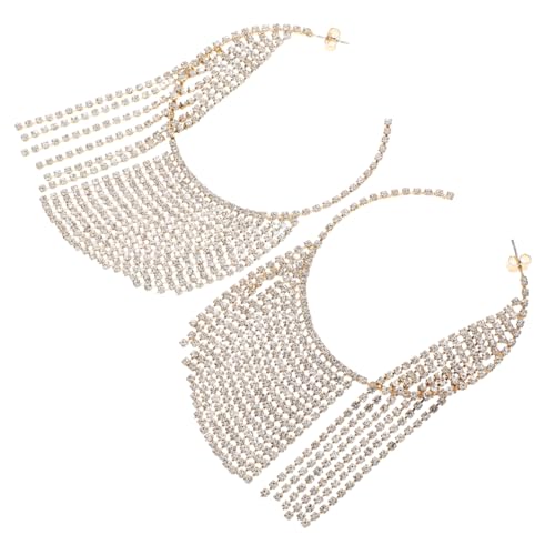 CLISPEED Runde Ohrringe Für Damen in Goldfarbe Mit Quaste Elegantes Statement-accessoire Für Hochzeit Und Party CLISPEED Runde Ohrringe Für Damen in Goldfarbe Mit Quaste Elegantes Statement-accessoire Für Hochzeit Und Party von CLISPEED