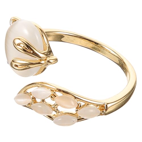 CLISPEED Verstellbarer Offener Tierring Damen mit Strassschmuck Tierdesign Einzigartiger Look Komfortabel zu Tragen für Alltag und Besondere Anlässe von CLISPEED