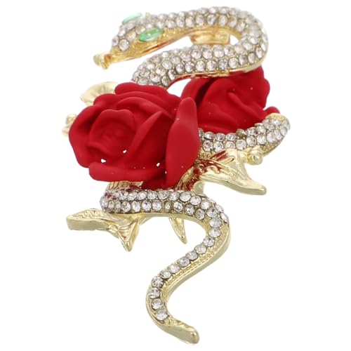 CLISPEED Vintage Schlangenbrosche für Damen Metall Blumenbrosche Elegantes Accessoire für Kleidung Langlebig und Vielseitig Anstecknadel für Jacken und Schals CLISPEED Vintage Schlangenbrosche für Damen Metall Blumenbrosche Elegantes Accessoire für Kleidung Langlebig und Vielseitig Anstecknadel für Jacken und Schals von CLISPEED