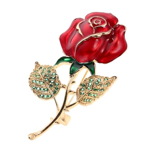 CLISPEED Rosen Brosche mit Funkelnden Strasssteinen Blumendesign Langlebig und Hautfreundlich Modisches Damen Accessoire für Hochzeit Party und Formelle Anlässe CLISPEED Rosen Brosche mit Funkelnden Strasssteinen Blumendesign Langlebig und Hautfreundlich Modisches Damen Accessoire für Hochzeit Party und Formelle Anlässe von CLISPEED