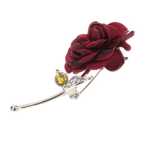 CLISPEED Rosenbrosche Anstecknadel mit Mikrostrass Blume aus Sicherer Legierung Modische Damenbrosche als Kleidungs Taschen dekoration Langlebig und Einfach zu Tragen Rot CLISPEED Rosenbrosche Anstecknadel mit Mikrostrass Blume aus Sicherer Legierung Modische Damenbrosche als Kleidungs Taschen dekoration Langlebig und Einfach zu Tragen Rot von CLISPEED