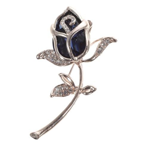 CLISPEED Rosenbrosche mit Kristallglas Dekorative Strass Blumen Anstecknadel für Damen Leichte und Langlebige Modebrosche für Kleidung und Taschen Kreatives zum Muttertag von CLISPEED