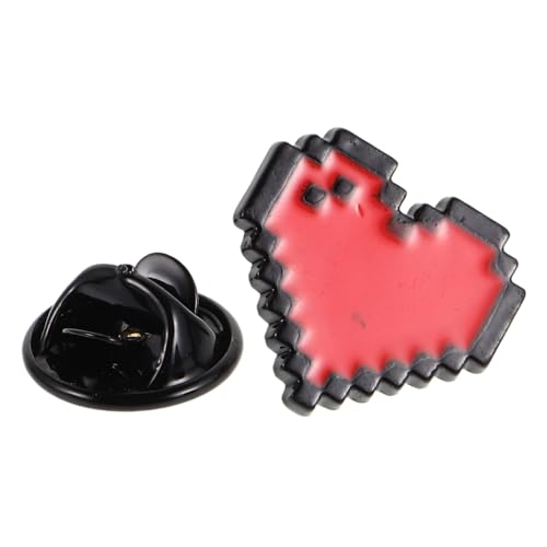 CLISPEED Rote Herz brosche aus Langlebiger Zinklegierung Modische Anstecknadel für Kleidung Taschen und Hüte Vielseitiger Schmuck für Valentinstag Partys und Besondere Anlässe von CLISPEED