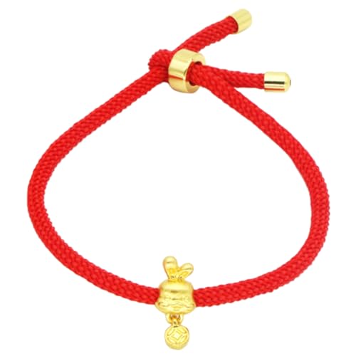 CLISPEED Rotes Fadenarmband mit Chinesischem Hase Handgefertigt Flexibel und Langlebig Modisch für Mädchen und Frauen zu Einschulung und Schulabschluss von CLISPEED