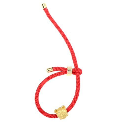 CLISPEED Rotes Tiger Armband Geflochtenes Seil Glücksarmband Verstellbar Unisex Für Erwachsene Feng Shui Schutz Schmuck von CLISPEED
