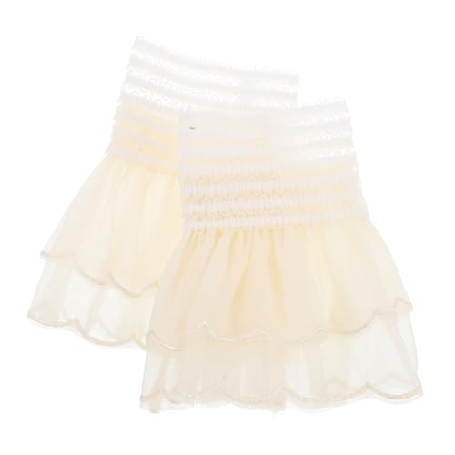 CLISPEED Rüschige Fake Wrist Weiche Abnehmbare Handgelenk Dekoration Vielseitige Komfortable Manschetten für Alltag Büro und Festliche Anlässe von CLISPEED