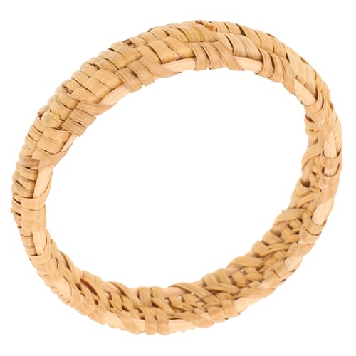 CLISPEED Rustikales Geflochtenes Armband aus Rattan Handgefertigter Leichter Ethno Stil Einzigartiges Webdesign Unisex Modischer Armschmuck in Weiß Angenehm zu Tragen von CLISPEED