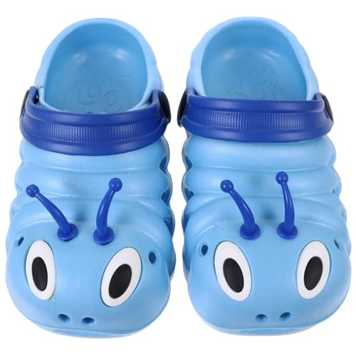 CLISPEED Sandalen Jungen Mädchen Sommer Cartoon Sandalen Blaue Strandschuhe Rutschfest Leicht und für Alltag und Strand von CLISPEED