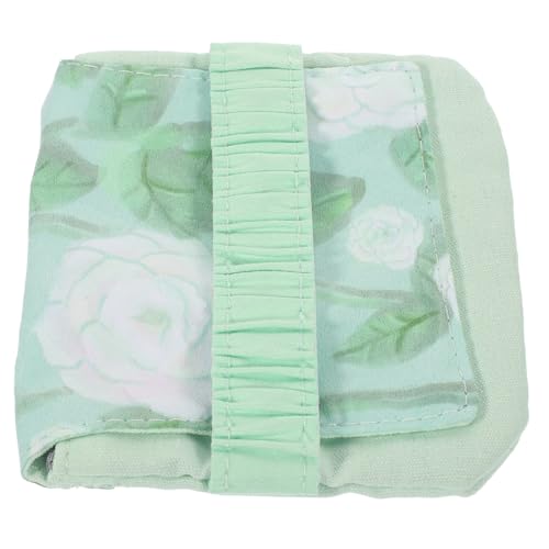 CLISPEED Sanitary Pad Pouch Waschbare Hygienetasche Damenbinden Aufbewahrungstasche Tragbare Stofftasche für Damen Büro Outdoor Reise Weißes Rosenmuster von CLISPEED