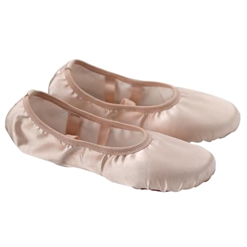 CLISPEED Satin Ballettschuhe Damen Stretch Ballettslipper mit Geteilter Sohle Leicht Atmungsaktiv Tanzschuhe für Erwachsene CLISPEED Satin Ballettschuhe Damen Stretch Ballettslipper mit Geteilter Sohle Leicht Atmungsaktiv Tanzschuhe für Erwachsene von CLISPEED