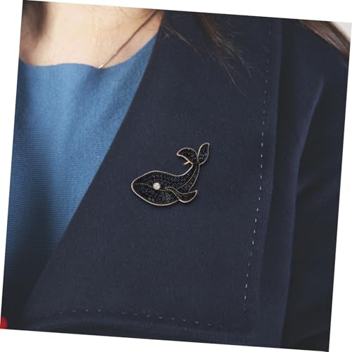 CLISPEED Schimmernde Wal brosche Damen Anstecknadel Modisches Schmuckaccessoire für Kleidung Elegante Tierbrosche mit Sicherem Verschluss für Party und Festliche Anlässe von CLISPEED