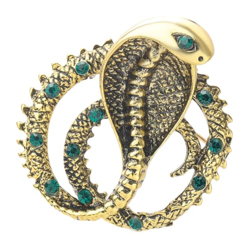 CLISPEED Schlangenbrosche Damen Rhinestone Inlaid Pin für Kleidung Eleganter Schmuck für Konzerte Partys und Besondere Anlässe Langlebig und Sicher der Anwendung von CLISPEED