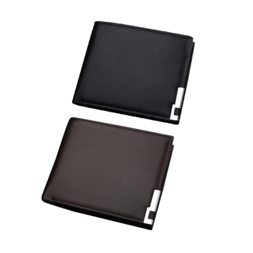 CLISPEED Ledergeldbeutel Für Herren Brieftasche Aus Hochwertigem Pu-Leder Kurze Geldbörse Mit Fächern Für Bargeld Und Kreditkarten Retro-geldbörse Für Geschäft Und Alltag von CLISPEED