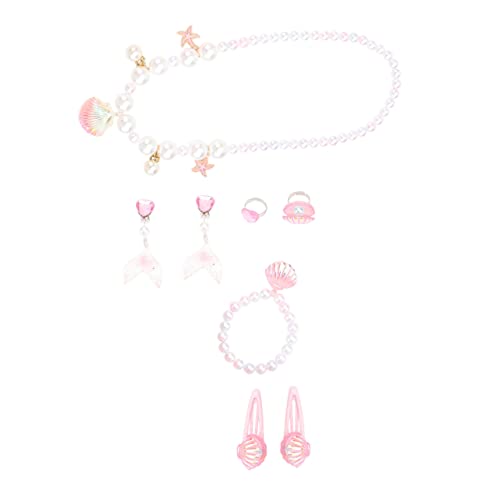 CLISPEED Schmuckset mit Armband und Perlen Halskette Teiliges Set mit Halskette Armband Ring Ohrringen und Haarnadel Bunte Kinderschmuck Accessoires Langlebiger und Kunstperlen für Mädchen CLISPEED Schmuckset mit Armband und Perlen Halskette Teiliges Set mit Halskette Armband Ring Ohrringen und Haarnadel Bunte Kinderschmuck Accessoires Langlebiger und Kunstperlen für Mädchen von CLISPEED