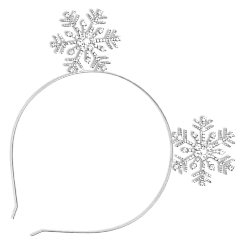 CLISPEED Schneeflocken Haarreif Weihnachtskopfschmuck Metall Glitzerndes Partyaccessoire für Erwachsene und Festliche Weihnachten von CLISPEED