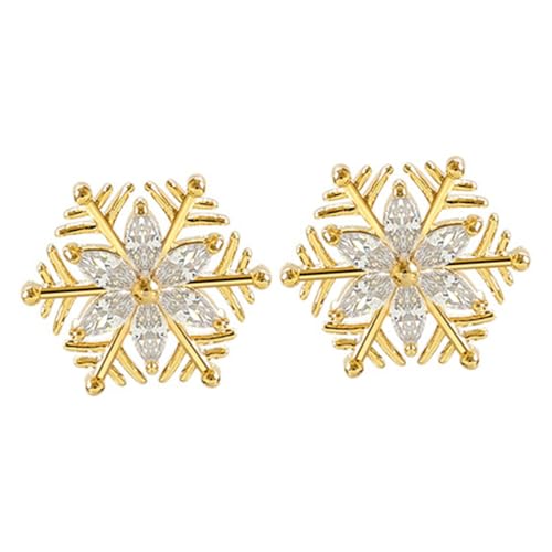 CLISPEED Schneeflocken Ohrstecker Damen Weihnachts Schmuck Ohrhänger Vergoldet Festliche Party für Mädchen Alltag Festtagsdeko CLISPEED Schneeflocken Ohrstecker Damen Weihnachts Schmuck Ohrhänger Vergoldet Festliche Party für Mädchen Alltag Festtagsdeko von CLISPEED
