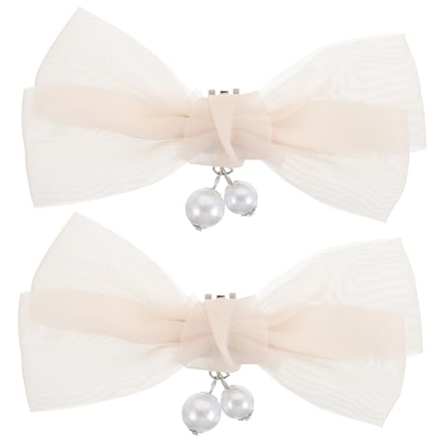 CLISPEED Schuhclips Schleife Abnehmbare Schuhschnallen für Frauen Handgefertigte High Heels Dekoration 2 Stücke Brautschuhe Zubehör Komfortables Tragen Hochzeit von CLISPEED