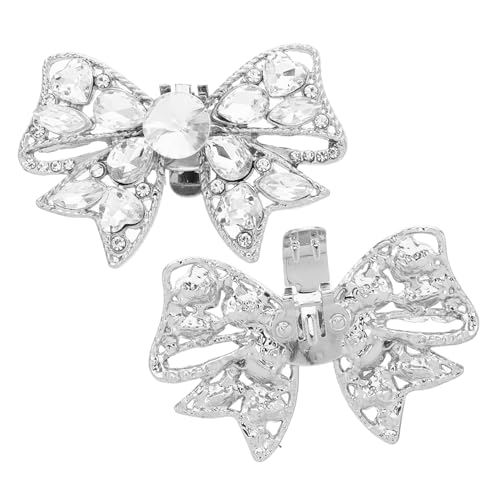 CLISPEED Schuhclips für Damen mit Funkelndem Schleifen Design und Strass Schuhschnallen Dekoration für Brautschuhe und High Heels Langlebiges Zubehör für Stilvolle Schuhe von CLISPEED