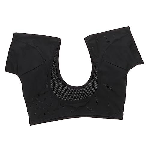 CLISPEED Schweißdicht Weste Trainingstops Damen Trainieren Beschützer Nachweisen Absorbieren Kühlweste Unterarm-liner Ärmel Zurück Fitnessstudio Grube Pads Anti-schweiß 12 Spandex Schwarz von CLISPEED
