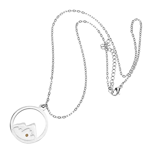 CLISPEED Senfsamen Halskette mit Berganhänger Modisch und Leicht Hautfreundlich Langlebig Stilvolles für Frauen und Teenager zu Geburtstag Ostern von CLISPEED